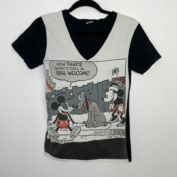 Disney Tops - Disney retro look graphic v neckline t-shirt